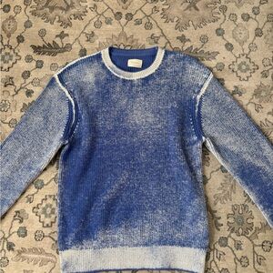 Aime Leon Dore Blue and White Crewneck Sweater